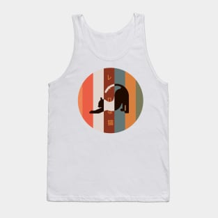 Retro Vintage Japanese cat Tank Top